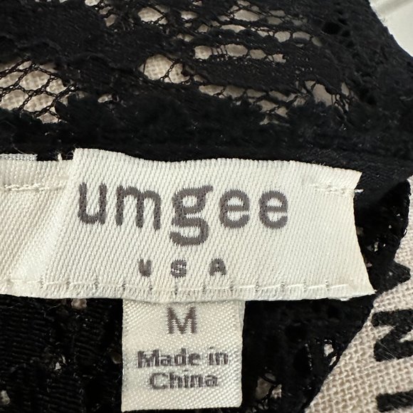 Sheer Black Lace Long bell-shape sleeve w/front cutout - Picture 8 of 8